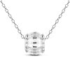 TINYSAND Rhodium Plated 925 Sterling Silver Necklace TS-N439-S-1