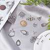 48Pcs 12 Style Tibetan Style Chandelier Components Links FIND-SC0002-17-5