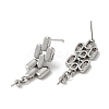 Brass Stud Earring Findings KK-P239-08P-2