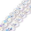 Transparent Electroplate Glass Beads Strands GLAA-C025-02D-1