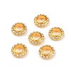 Big Hole Zinc Alloy Pave Grade A Crystal Rhinestone Rondelle Beads ALRI-O007-G01-2