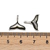 Natural Black Lip Shell Whale Tail Charms KK-A269-58P-3