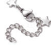304 Stainless Steel Star Link Chain Bracelet Makings for Women AJEW-TA00028-4
