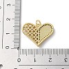 Brass Micro Pave Clear Cubic Zirconia Pendants KK-C045-01C-G-3