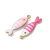 304 Stainless Steel Enamel Charms X-STAS-Q363-14B-G-2