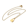 304 Stainless Steel Rolo Chain Pendant Necklaces NJEW-S444-01G-14-2