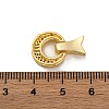 Brass Micro Pave Clear Cubic Zirconia Fold Over Clasps KK-A230-17G-3