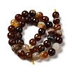Natural Striped Agate/Banded Agate Beads Strands G-A246-8mm-10-6
