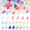 66Pcs 11 Colors Transparent Spray Paint Glass Beads GLAA-TA0003-18-1