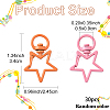 30Pcs Spray Painted Eco-Friendly Alloy Swivel Snap Hooks Clasps FIND-YW0008-98-2