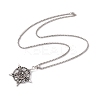 Alloy Star with Skull Pendant Necklace with 201 Stainless Steel Chains for Men Women LS-NJEW-E016-14AS-2
