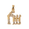 Mother's Day Ion Plating(IP) 304 Stainless Steel Pendants STAS-U002-03G-1