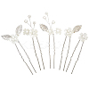 Alloy with Plastic Beads Hair Sticks for Women Girls OHAR-WH20010-08P-7