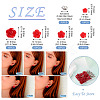 50Pcs 5 Size Resin Rose Flower Stud Earrings with 316 Stainless Steel Pins EJEW-TA0001-29-3