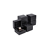 Square Diamond Print Cardboard Jewelry Watch Storage Boxes CON-WH0092-56-7