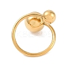 Ion Plating(IP) 304 Stainless Steel Round Open Cuff Ring for Women RJEW-C097-07G-3