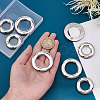 8Pcs 2 Style Alloy Handbag O Ring Bags Buckles FIND-CA0003-76-3