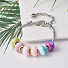 14Pcs 7 Colors Glass European Beads GPDL-YW0001-03-4