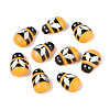 Natural Wood Spray Painted Self-adhesive Cabochons WOOD-N018-02-1