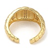 Rack Plating Brass Micro Pave Cubic Zirconia Cuff Finger Rings for Women RJEW-C114-12A-G-3