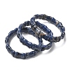 Bamboo Natural Sodalite Beads Stretch Bracelets for Women Men BJEW-K304-01E-4