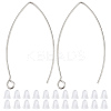 200Pcs 316 Surgical Stainless Steel Earring Hooks STAS-BBC0006-25-1