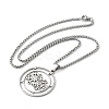 201 Stainless Steel Sigil of Volac/valak Pendant Necklaces NJEW-H065-15P-2