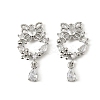 Brass Micro Pave Cubic Zirconia Pendants KK-C107-03P-1