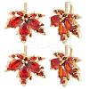 8Pcs Brass Cubic Zirconia Pendants KK-BBC0005-78-1