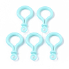 Opaque Solid Color Bulb Shaped Plastic Push Gate Snap Keychain Clasp Findings LS-KY-T021-01E-1