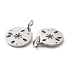 304 Stainless Steel Charms STAS-D050-07P-14-3