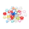 350Pcs 10 Style Transparent & Opaque Heart & Star Acrylic Beads TACR-YW0001-33-3