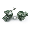 Natural Green Spot Jasper Pendants G-N0325-10Q-3