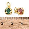 Brass Micro Pave Cubic Zirconia Pendants KK-L264-12G-3