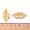 304 Stainless Steel Leaf Pendants STAS-T069-38G-3