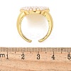 Ghost Brass Enamel Cuff Rings for Women RJEW-B117-02G-5