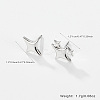 Anti-Tarnish Rhodium Plated 925 Sterling Silver Ear Studs UK6907-1-2