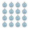 Platinum Plated Alloy Enamel Charms X-ENAM-S118-04D-P-2