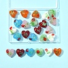 24Pcs 6 Colors Handmade Bumpy Millefiori Glass Beads LAMP-FS0001-39-6