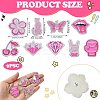9Pcs 9 Styles Pink Series Enamel Pins JEWB-SZ0002-03-7
