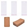 100Pcs Kraft Paper Single Earring Display Cards with Hanging Hole CDIS-YW0001-21-1