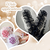 3M 3 Colors Polyester Pleated Lace Trim with Imitation Pearl OCOR-AR0001-82-5