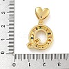 Brass Micro Pave Colorful Cubic Zirconia Pendants KK-P281-01G-Q-3