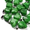 Dyed Natural White Jade Pendants G-Z067-02P-14-1