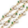 Ion Plating(IP) 304 Stainless Steel Enamel Cherry Link Chains CHS-Z003-01G-05-1