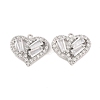 Brass Micro Pave Clear Cubic Zirconia Pendants KK-S389-13P-1