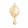 Alloy Cameo Oval Resin Pendants ENAM-M055-38G-03-2