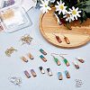 SUPERFINDINGS DIY 8 Pairs Rectangle Resin & Walnut Wood Earring Makings DIY-FH0001-87-5