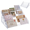 6-Tier PA Plastic Display Riser Stands for Mini Card DJEW-WH0028-002A-1