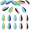 10Pcs 5 Colors Transparent & Opaque Resin & Wood Pendants RESI-TA0004-65-1